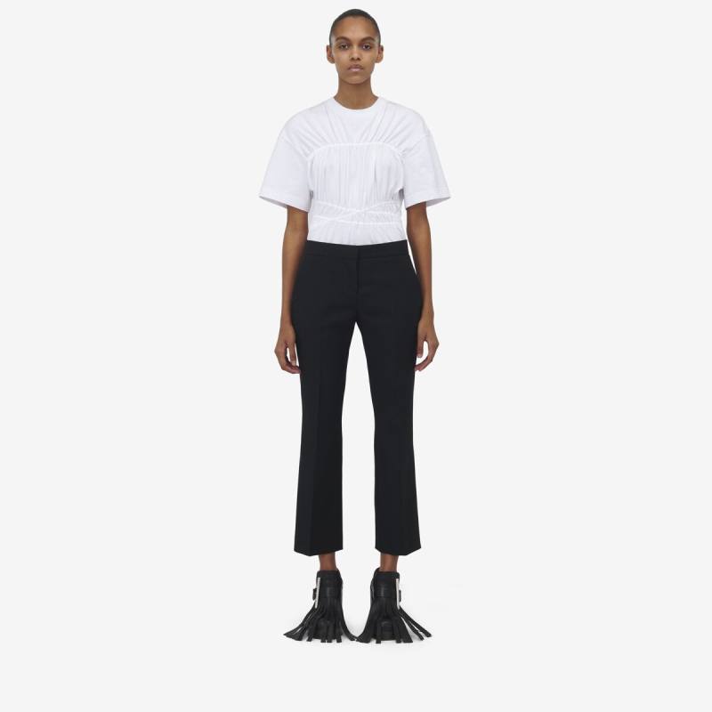 ALEXANDER MCQUEEN - Cropped Tailored Trousers - Item 803107QJADK1000